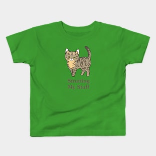 Strutting My Stuff Cat Kids T-Shirt